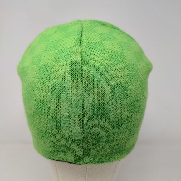 Jinx Boy's Knit Minecraft Beanie Cap Hat Green Creeper 100% Acrylic - Picture 5 of 10
